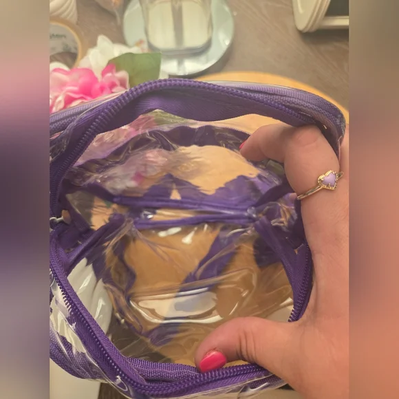 Purple Clear Crossbody Bag - Picture 3 of 4